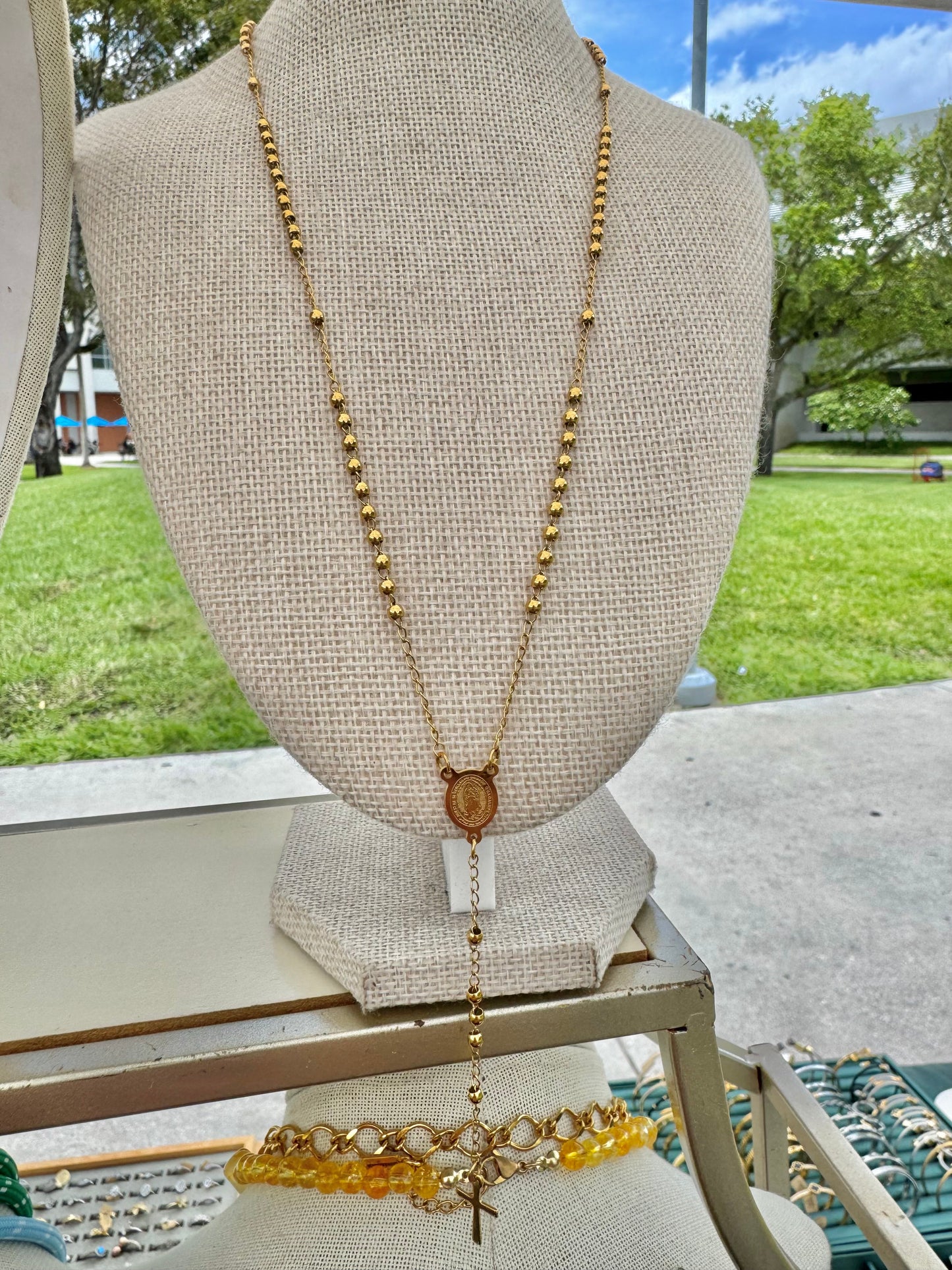 Lucia rosary necklace