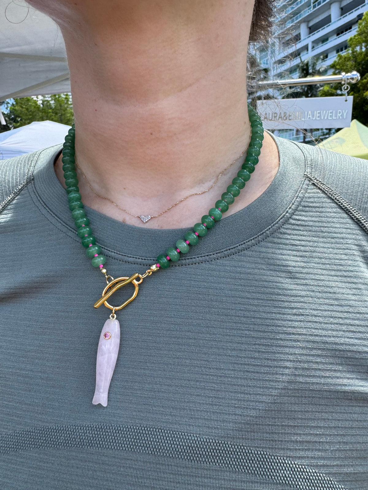 Grace green necklace
