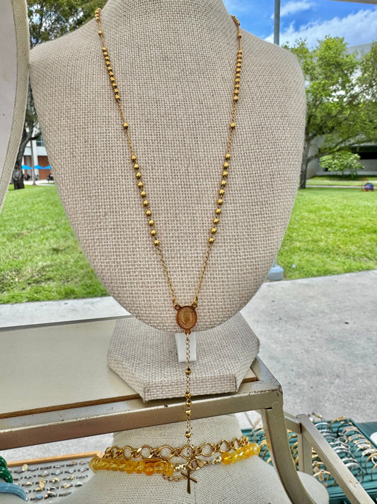 Lucia rosary necklace
