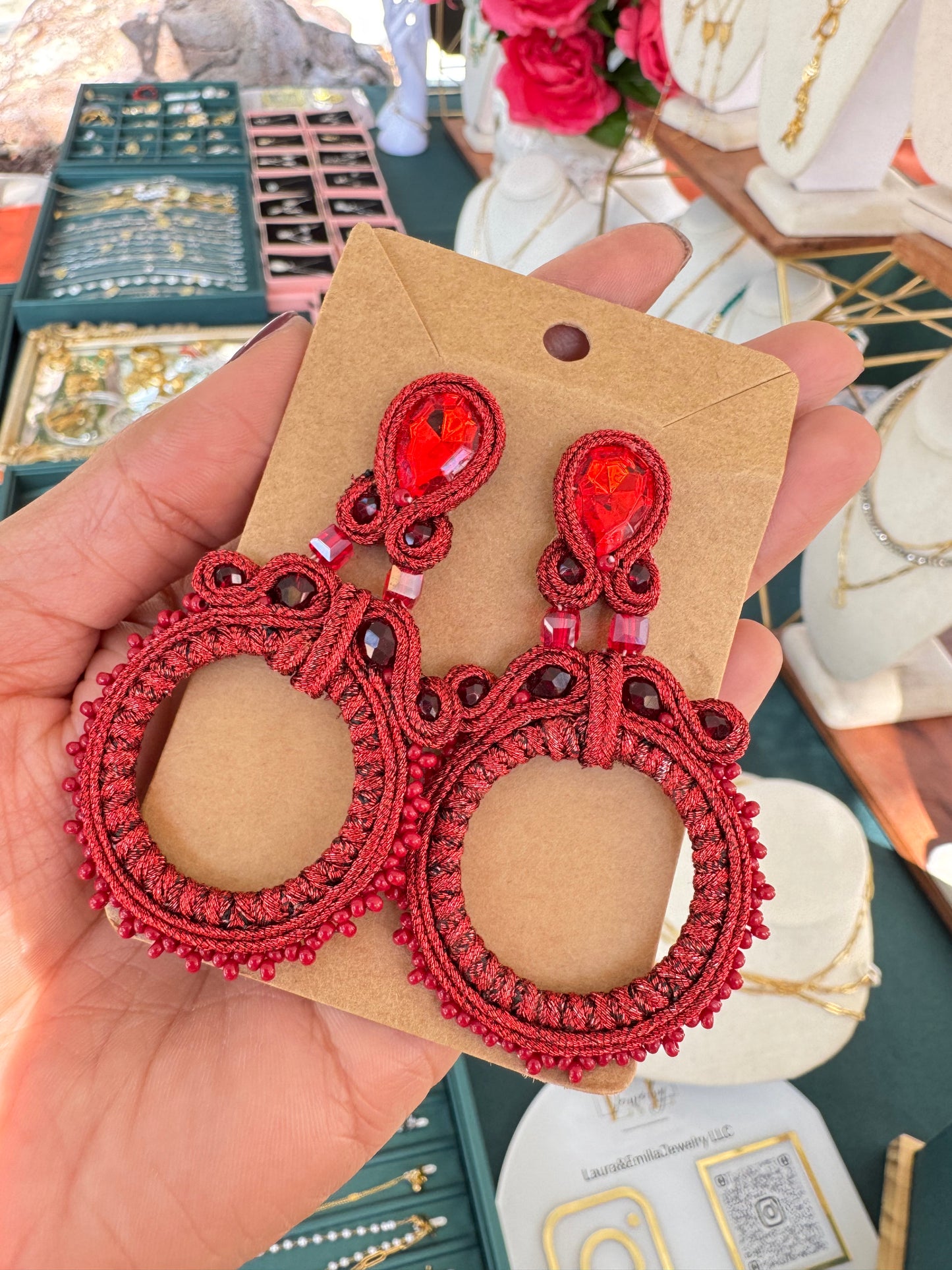 Coral earrings