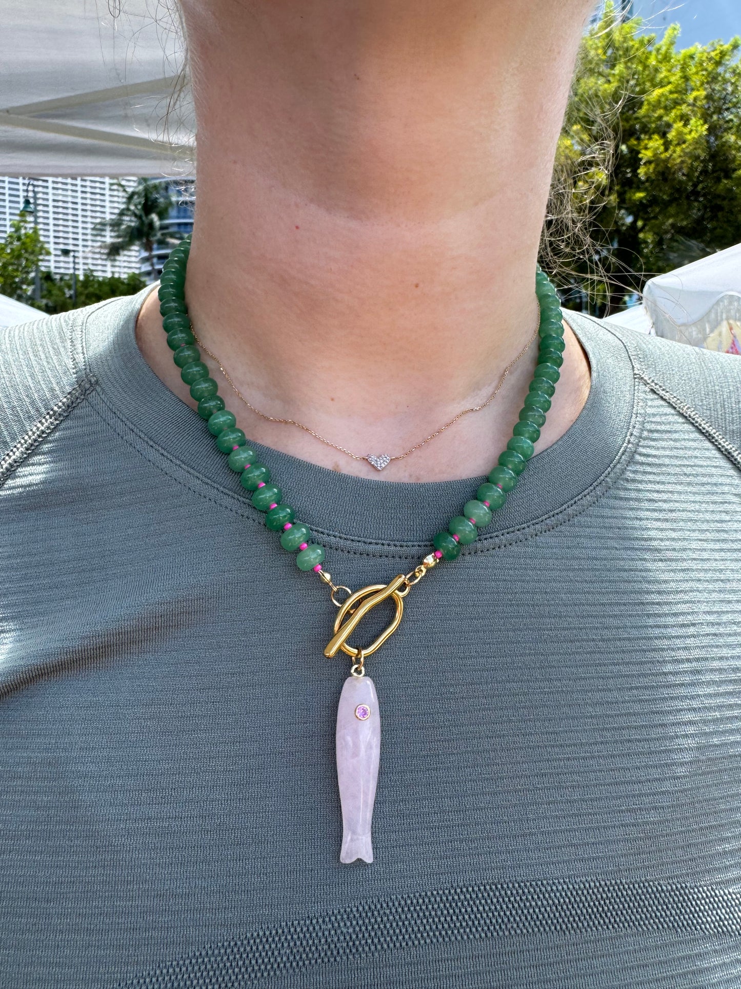 Grace green necklace