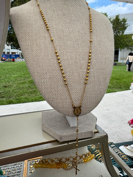 Lucia rosary necklace