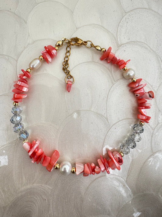 Coral anklet